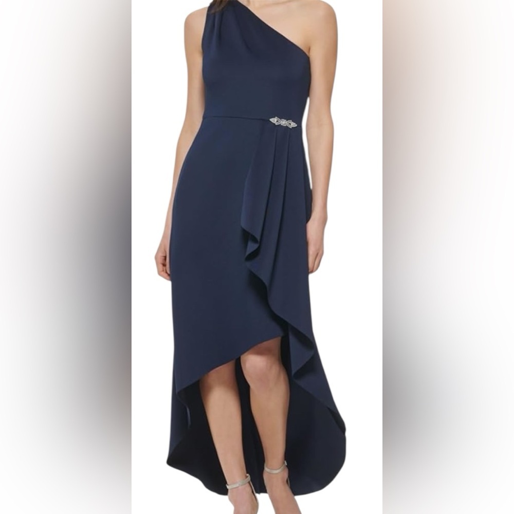 Jessica Howard One-Shoulder Navy Dress- NWT